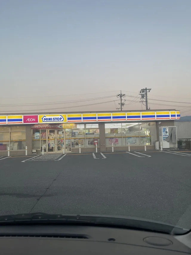駐車場の向かいにあるミニストップの店舗。